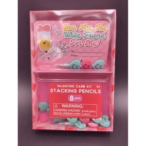 Anker play Valentine card kit stacking pencils 4 boxes 32 Valentines total